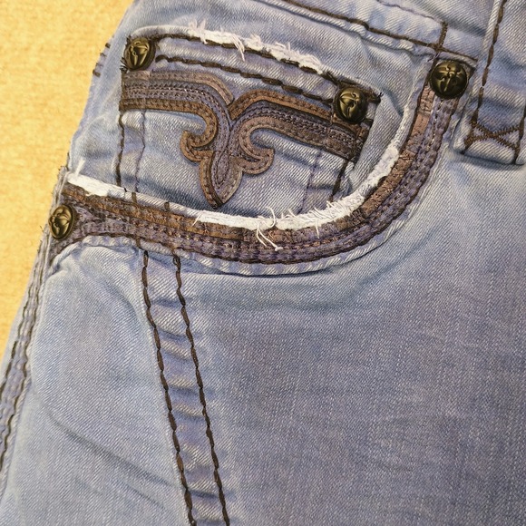 Rock Revival Blue Straight Men's Jeans - Picture 9 of 16